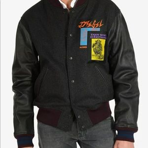 Diesel wool blend Varsity Bomber jacket